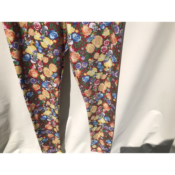 LulaRoe Disney Women's Daisy Duck  Allover Print High-Rise Leggings Size Curvy - Picture 6 of 6